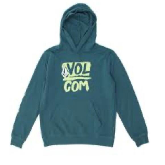Volcom Teal Blue Hoodie Sweatshirt - Size Large - Picture 1 of 8